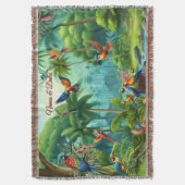 Kleurrijke tropische vogels tussen levendige, weel deken (Voorkant Verticaal)