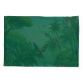 Kleurrijke tropische vogels tussen levendige, weel kussensloop (Achterkant)