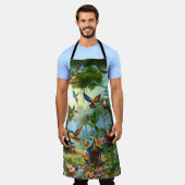 Kleurrijke tropische vogels tussen levendige, weel schort (Gedragen)