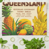 Kleurrijke tropische vruchten en bloemen theedoek (Gevouwen)