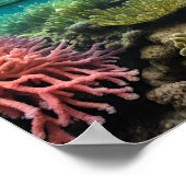 Kleurrijke tropische watervallen poster (Hoek)