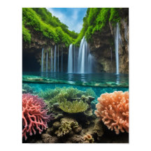 Kleurrijke tropische watervallen