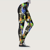 Kleurrijke tropische wilde vogels leggings (Rechts)