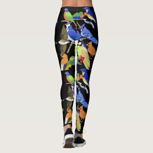 Kleurrijke tropische wilde vogels leggings (Achterkant)