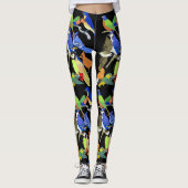 Kleurrijke tropische wilde vogels leggings (Voorkant)