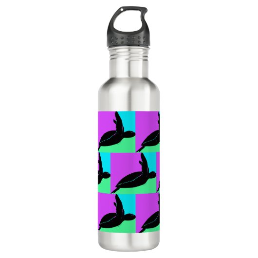 Kleurrijke tropische Zeeen schildpad Waterfles (Voorkant)