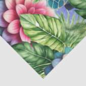 Kleurrijke Tropische Zeeen Schildpadden Mama & Bab Tissuepapier (Detail)