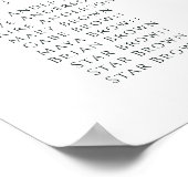 Kleurrijke tropische | Zitplaatskaart per tafel Poster (Hoek)