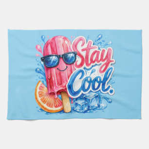 Kleurrijke Tropische Zomer Keukenhanddoek