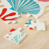 Kleurrijke tropische zomer koraal zeeschelp legpuzzel (Zijkant)