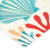 Kleurrijke tropische zomer koraal zeeschelp tafelkleed (Gekanteld)