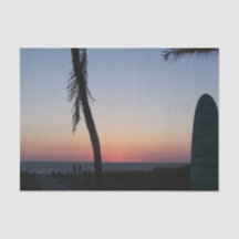 Kleurrijke tropische zon op tissuepapier