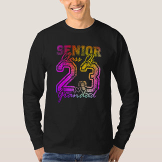 Kleurrijke trotse opa schattig hart afgestudeerd s t-shirt
