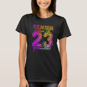 Kleurrijke Trotse Opa Schattig Hart Geslaagd Ouder T-shirt