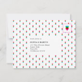 Kleurrijke trouw RSVP kaart (Achterkant)