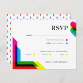 Kleurrijke trouw RSVP kaart (Voorkant / Achterkant)