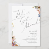 Kleurrijke Trouwkaart voor een Vluchtige Bruiloft  Kaart (Voorkant)