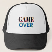 Kleurrijke Trucker hoed met "Game Over" Pet (Voorkant)