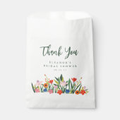 Kleurrijke Tuin Bloemachtige Bruiloft Met Aangepas Bedankzakje (Voorkant)
