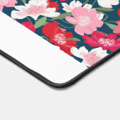 Kleurrijke tuin bloemen aangepaste tekst schattige bureaumat (Hoek)