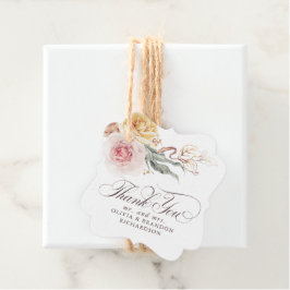 Kleurrijke Tuin Bloemen Elegante Bedankt Bedankjes Labels