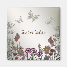 Kleurrijke Tuin Bloemen Vlinders Goud Roestig