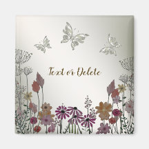 Kleurrijke tuin bloemen vlinders gouden rustiek