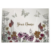 Kleurrijke Tuin Bloemen Vlinders Natuur Rustiek Groot Cadeauzakje (Voorkant)