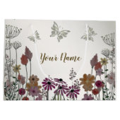 Kleurrijke Tuin Bloemen Vlinders Natuur Rustiek Groot Cadeauzakje (Achterkant)
