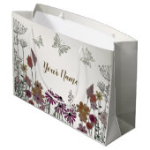 Kleurrijke Tuin Bloemen Vlinders Natuur Rustiek Groot Cadeauzakje (Achterkant Gekanteld)