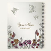 Kleurrijke Tuin Bloemen Vlinders Natuur Rustiek Planner (Achterkant)