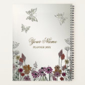 Kleurrijke Tuin Bloemen Vlinders Natuur Rustiek Planner (Achterkant)