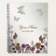 Kleurrijke Tuin Bloemen Vlinders Natuur Rustiek