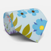 Kleurrijke Tuin Bloemen Wilde Bloem Lente Weide  Stropdas (Opgerold)