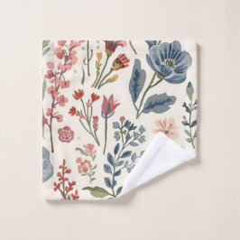 Kleurrijke Tuin Bloemen Wilde Bloem Lente Weide Washandje