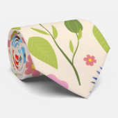 Kleurrijke Tuin Bloemen Wilde Bloem Lente Weiland  Stropdas (Opgerold)