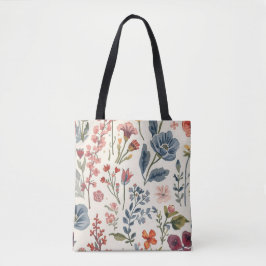 Kleurrijke Tuin Bloemen Wilde Bloem Lente Weiland Tote Bag