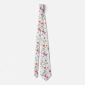 Kleurrijke tuin Bloemen Wildflower Spring Meadow Stropdas (Achterkant)