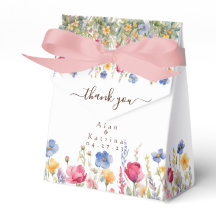 Kleurrijke Tuin Boho Wilde Bloemen Favor Doos