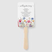 Kleurrijke Tuin Boho Wilde Bloemen Handwaaier (Achterkant)