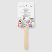 Kleurrijke tuin Boho Wildflower Handwaaier (Achterkant)