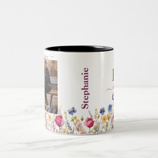 Kleurrijke Tuin Boho Wildflower Moederdag Mok (Center)