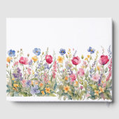 Kleurrijke tuin Boho Wildflowers Gastenboek (Achterkant)