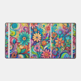 Kleurrijke tuin bureaumat