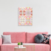 Kleurrijke tuin canvas afdruk (Insitu (Woonkamer))