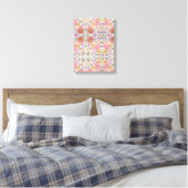 Kleurrijke tuin canvas afdruk (Insitu (Slaapkamer))