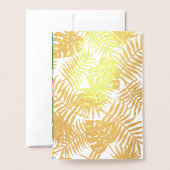 Kleurrijke tuin gouden folie tropische bruiloft ui folie kaarten (Met envelop)