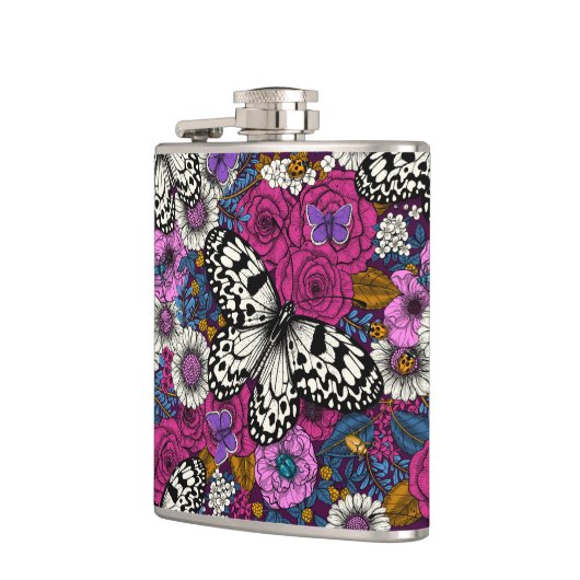 Kleurrijke tuin II Heupfles (Links)