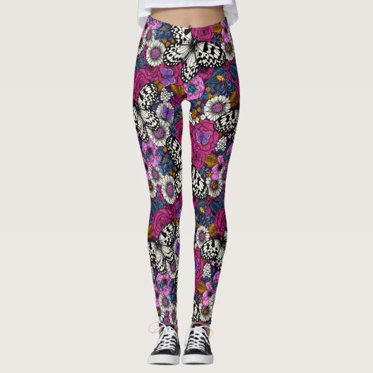 Kleurrijke tuin II Leggings (Voorkant)