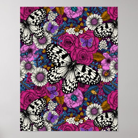 Kleurrijke tuin II Poster (Voorkant)